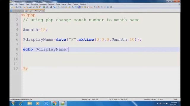 Part - 6 PHP Date Convert Number To Month Name смотреть онлайн