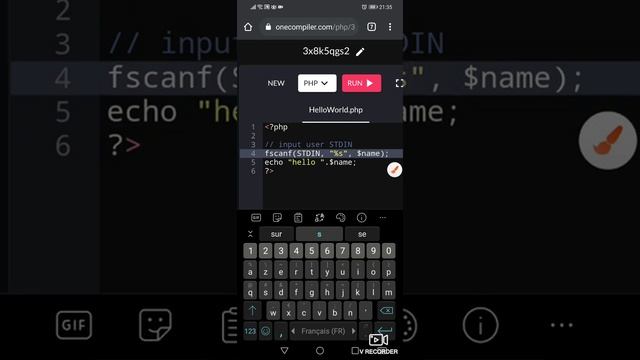 PHP 25 : fscanf (input user) смотреть онлайн