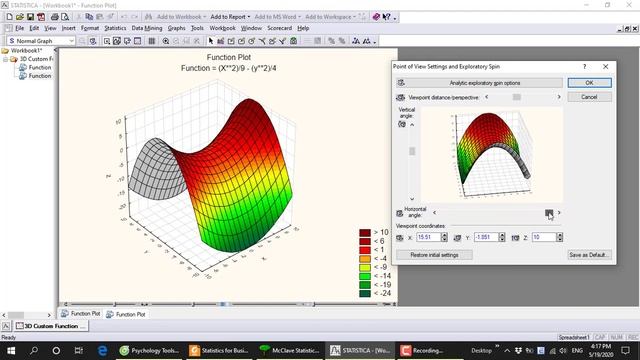3D Function Plot in Statistica 12 смотреть онлайн