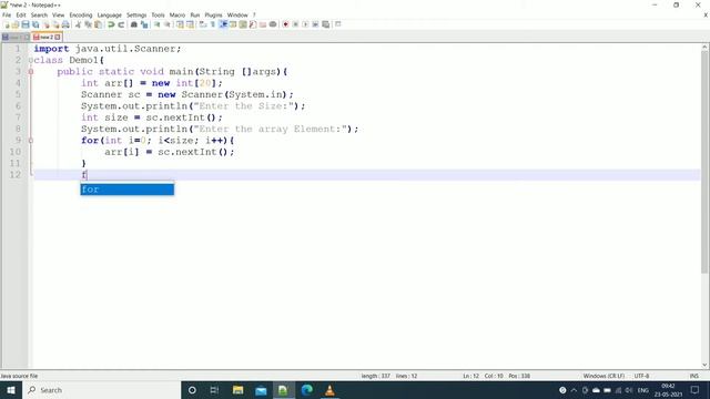 Selection Sort using Scanner class in JAVA PROGRAM смотреть онлайн