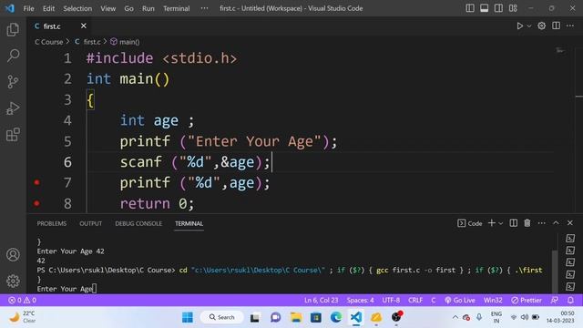 Scanf Function In C Programming Language in Hindi - C Tutorial in Hindi #10 смотреть онлайн