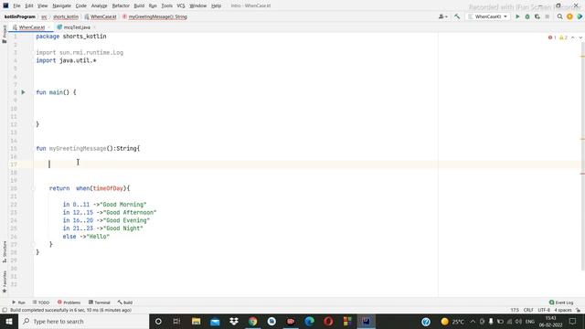 Showing Morning, afternoon, evening, night message based on Time in Kotlin android смотреть онлайн