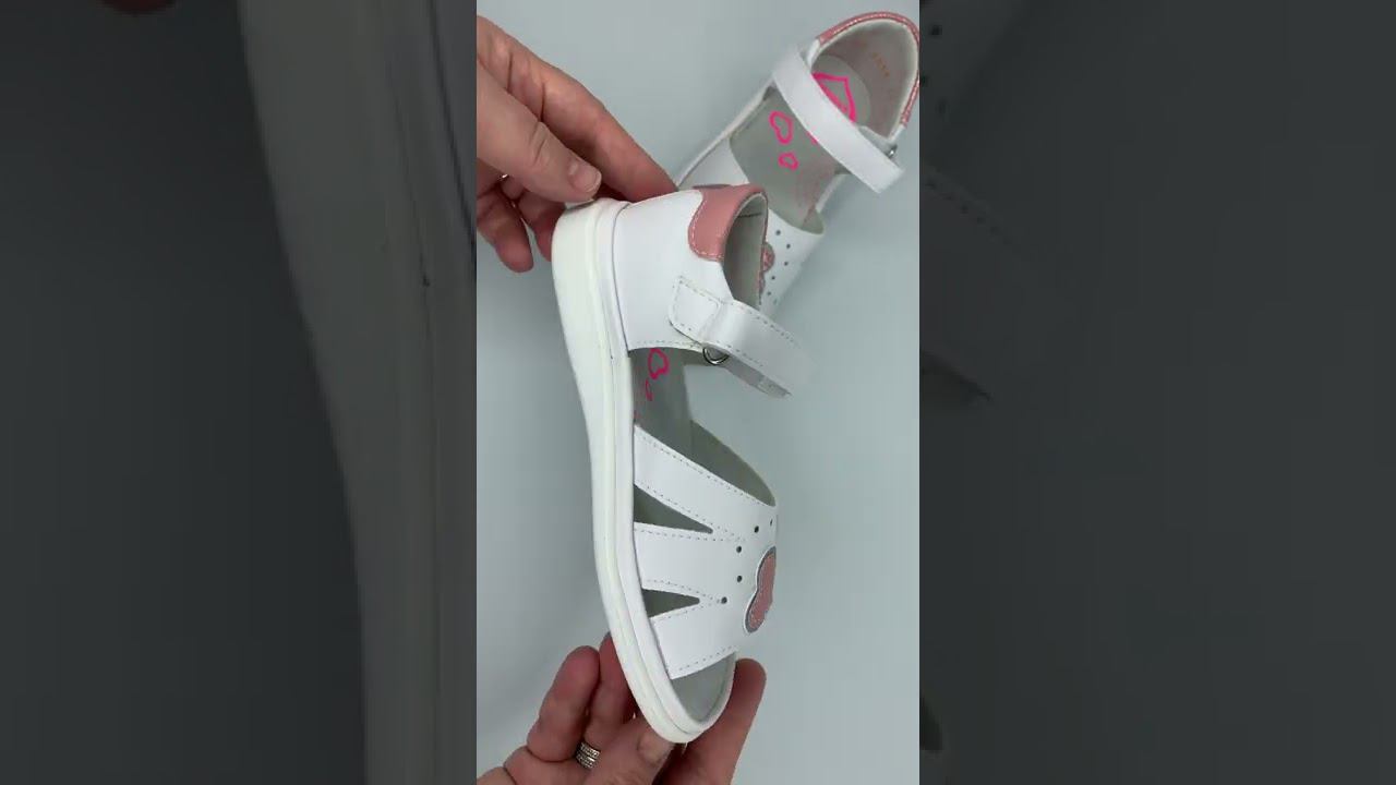 Сандалии BUMI для девочки 3316-11 (белый/серебро/розовый) смотреть онлайн