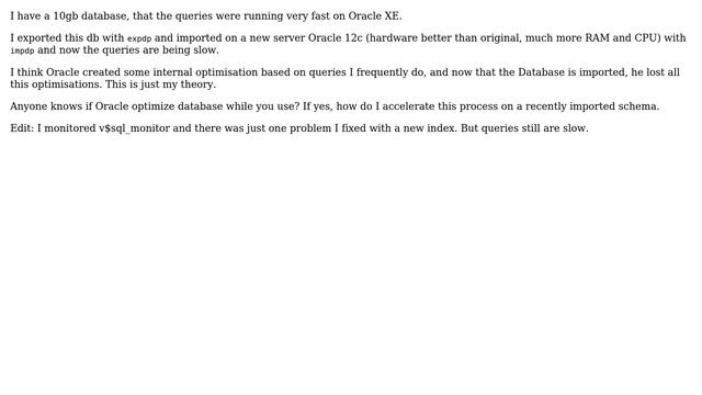 Databases: Does Oracle optimize database while you use? смотреть онлайн