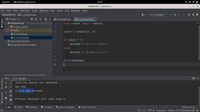 TUTO Python : Les conditions avec les mots clés if / elif / else смотреть онлайн