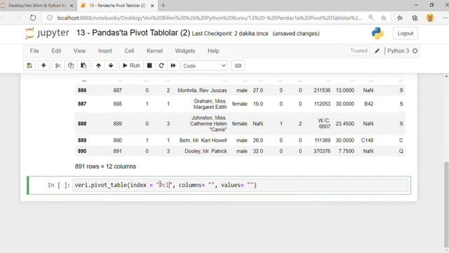 PYTHON İLE VERİ BİLİMİ – Pandas'ta Pivot Tablolar (2) смотреть онлайн