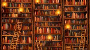 Футаж Заставка книжные полки