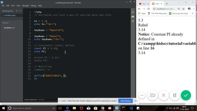Php Variables & DataType. смотреть онлайн