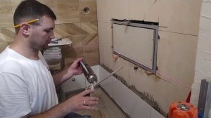 установка люка скрытого монтажа.люк невидимка для плитки