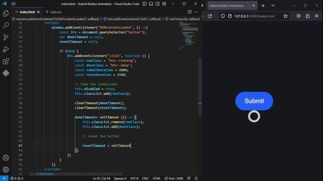 Submit Button Animation HTML, CSS, JavaScript... смотреть онлайн