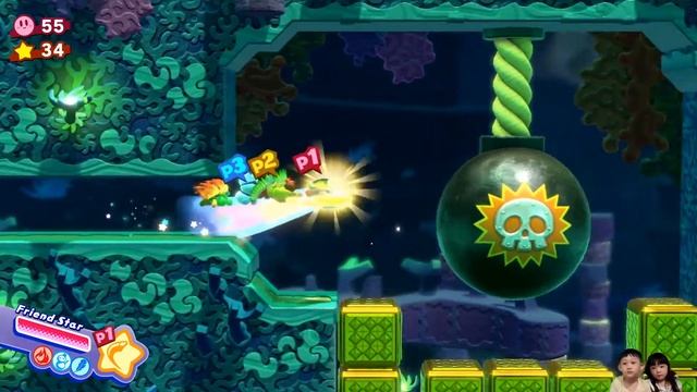 Grott Moon | Let's Play Kirby Star Allies Gameplay World 4-9 | Father Son Co-Op Games смотреть онлайн