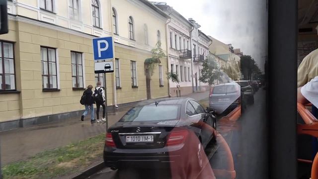 поездка на троллейбусе БКМ 321 (008) Маршрут 1 Автовокзал-Проспект Машерова смотреть онлайн
