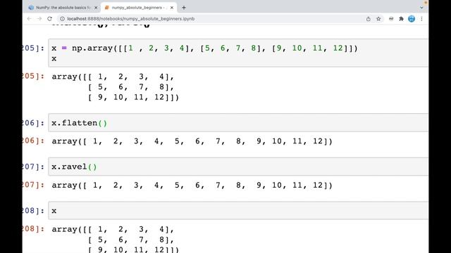 17 넘파이 NumPy 1D array flatten ravel 같은 기능을 하지만 무엇이 다를까? смотреть онлайн