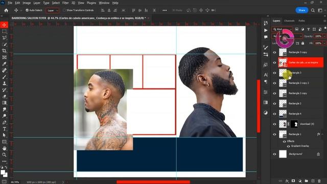 HOW TO DESIGN A BARBERING SALOON FLYER IN PHOTOSHOP смотреть онлайн