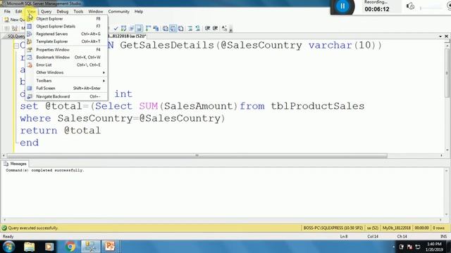 How to create execute alter drop functions in SQL? смотреть онлайн