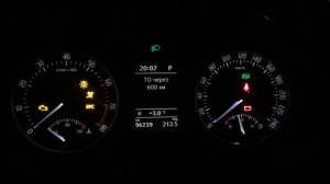 Skoda Octavia A5. Тест стрелок при включении зажигания