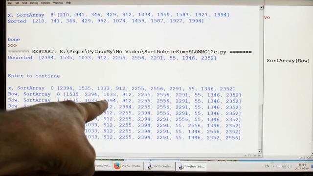 600b Python - Bubble Sort In Slow Motion - Follow on смотреть онлайн