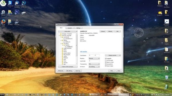 Futuristic City Rainmeter Desktop Customizations For Windows
