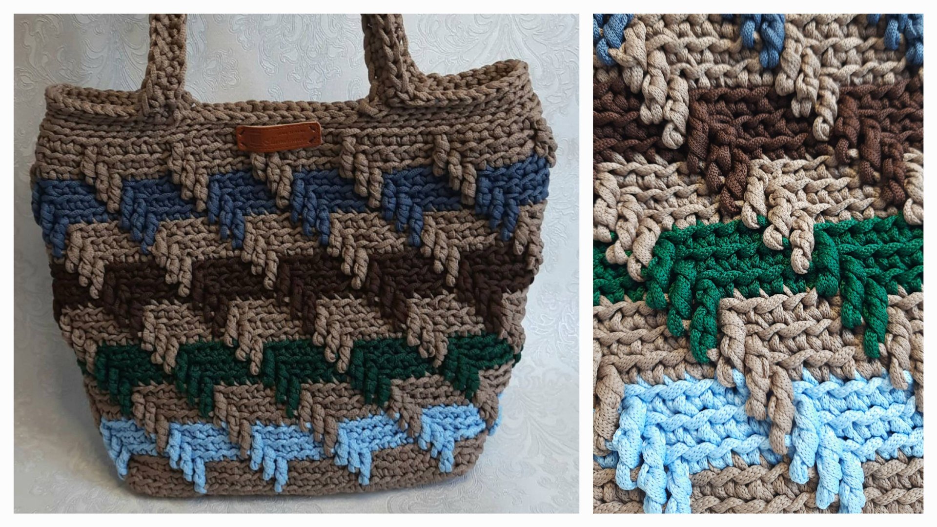 Сумка "Людмила" вязаная из шнура. МК 2024. Мастер- класс смотреть онлайн