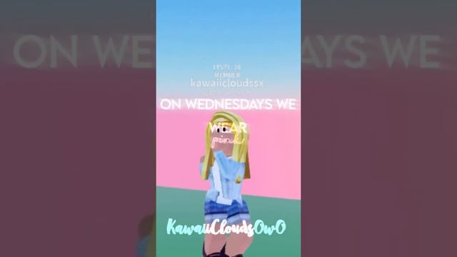 On Wednesdays we Wear Pink / Roblox Edit! ? #shorts смотреть онлайн