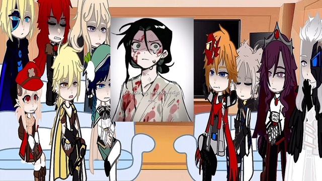 Genshin Impact React To Kaeya As Shen Jiu/Реакция Геншин на Кэйа это Шэнь Цзю. НА ЗАКАЗ