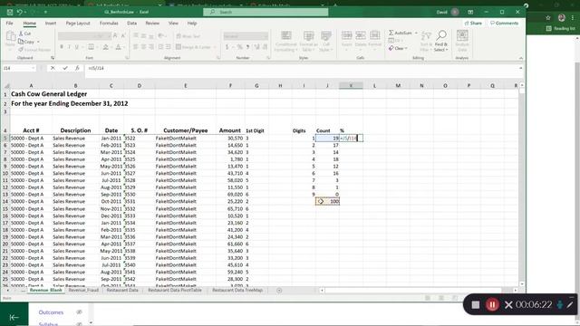 Benford's Law Application in Excel смотреть онлайн