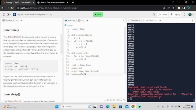 2023 | python for beginners | Time Module in Python | Day 83 смотреть онлайн