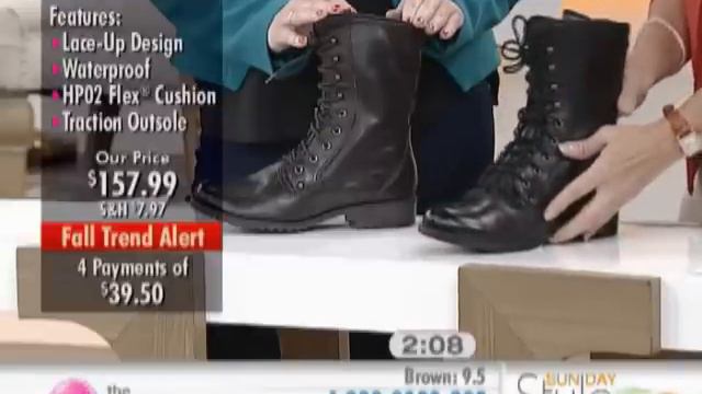 Hush Puppies Madison Mid Calf Combat Boot at The Shopping Channel 581623 смотреть онлайн