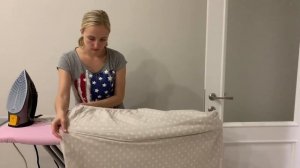 Как погладить и сложить простынь на резинке ?