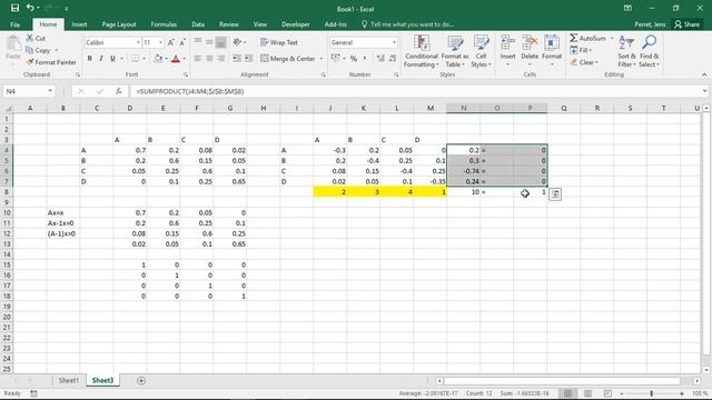 Excel - Markov Chain, Eigenvectors and Linear Systems of Equations смотреть онлайн