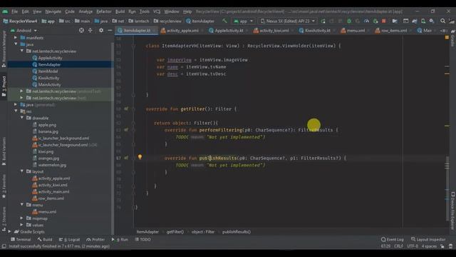 Android Recyclerview With Search/Filter and OnClickListener (part4) смотреть онлайн