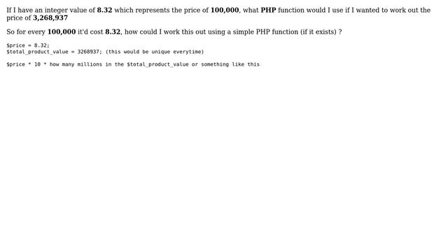 Working out price of product using math in PHP смотреть онлайн