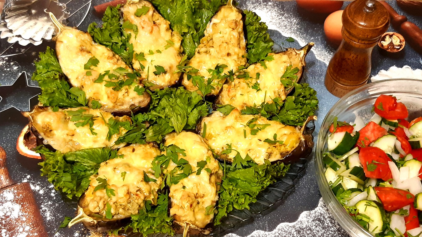 ▶️БАКЛАЖАНЫ ЛОДОЧКИ, С КУРИНЫМ ФИЛЕ В ДУХОВКЕ, БАКЛАЖАНОВЫЙ ЖУЛЬЕН.?? смотреть онлайн