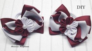 Школьные бантики из репсовой ленты
