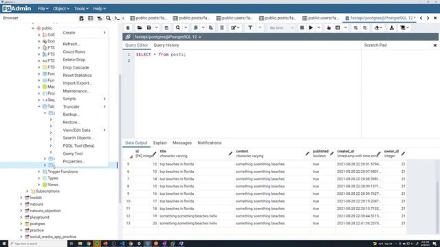 Creating votes table pgadmin: Part #82 Python API Course смотреть онлайн