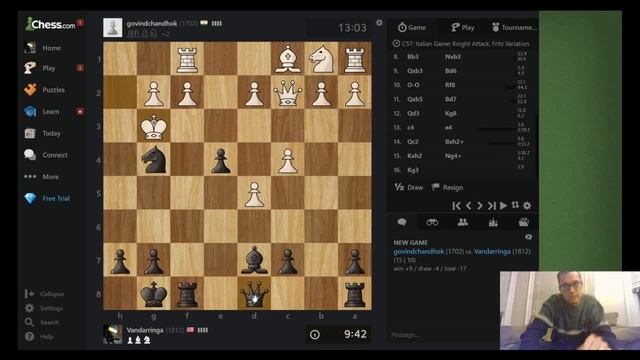 Rapid Chess Game 69 Two Knights Defense Fritz Variation смотреть онлайн