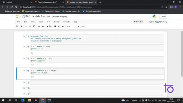 18. Lambda functions in Python смотреть онлайн
