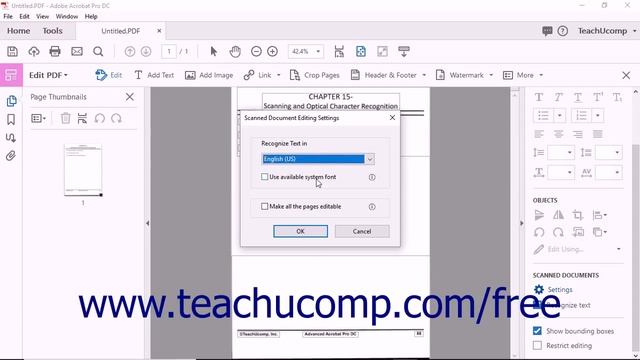 Acrobat Pro DC - Recognizing Text in a Scanned PDF - Adobe Acrobat Pro DC Training Tutorial Course смотреть онлайн
