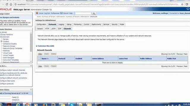 18. Weblogic Administration Tutorial - How to create custom T3 channel смотреть онлайн