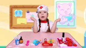 Мультик для детей, как Настя играет в доктора и лечит котика Бубу | Bubbu простудился и заболел