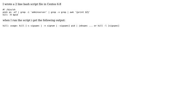 Unix & Linux: Kill -9 problem in bash file смотреть онлайн