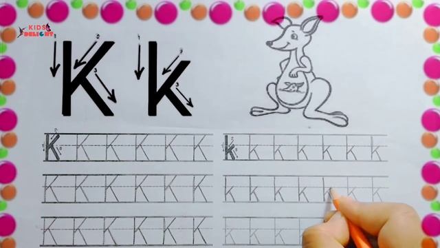 Tracing Alphabet Kk | Alphabets Practice For Toddlers | How to Write Small And Capital Letter Kk смотреть онлайн
