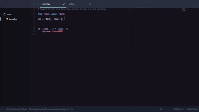 How to make a (very) basic Flask webserver in Python 3.6 смотреть онлайн