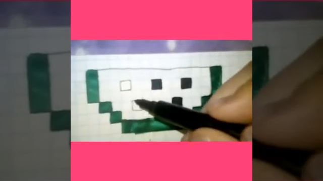 Долька арбуза по клеточкам! РИСОВАНИЕ ПО КЛЕТОЧКАМ? ?? смотреть онлайн