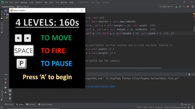 Python Pygame Full Course - Part 8 | Easy, Simple Beginner Pygame Tutorials | Space Invaders смотреть онлайн
