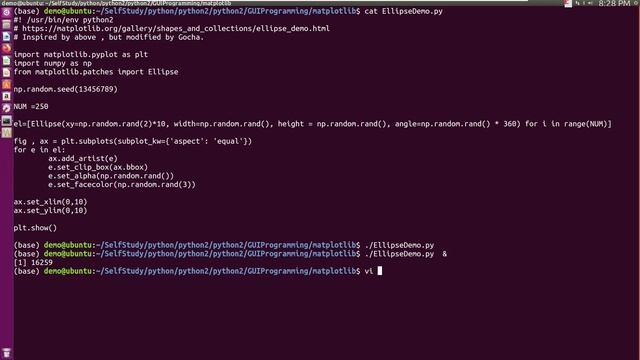 python2, matplotlib, Ellipse Demo смотреть онлайн