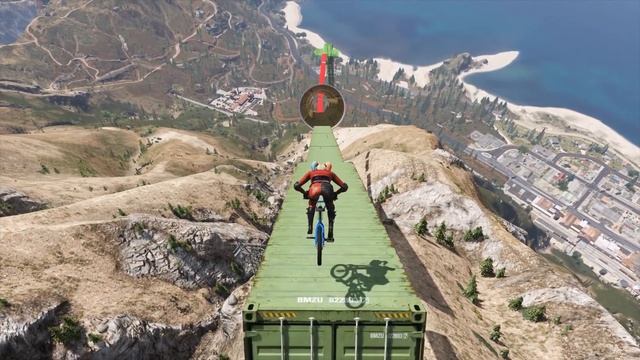 Desafio Bikes BMX na MEGA Rampa de Container com Homem Aranha e Heróis - GTA V - IR GAMES смотреть онлайн