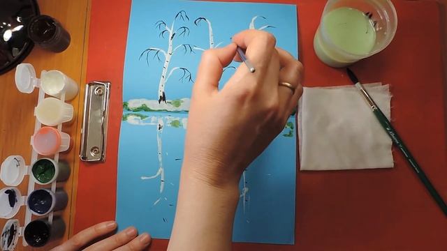 Рисуем весенний пейзаж смотреть онлайн