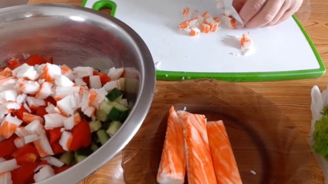 Салат с красной фасолью "Гармония". Быстрый салат. смотреть онлайн