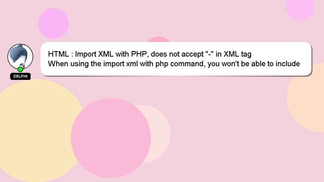 HTML : Import XML with PHP, does not accept "-" in XML tag смотреть онлайн